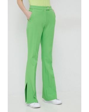 Tommy Hilfiger spodnie damskie kolor zielony dzwony high waist