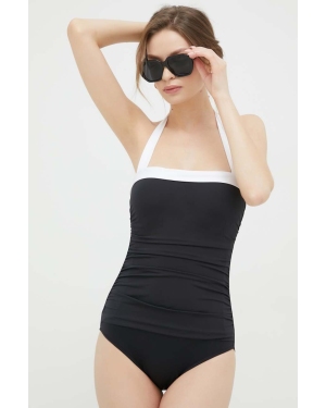 Lauren Ralph Lauren jednoczęściowy strój kąpielowy kolor czarny usztywniona miseczka