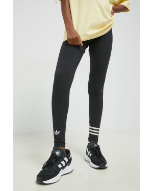 adidas Originals legginsy damskie kolor czarny z nadrukiem