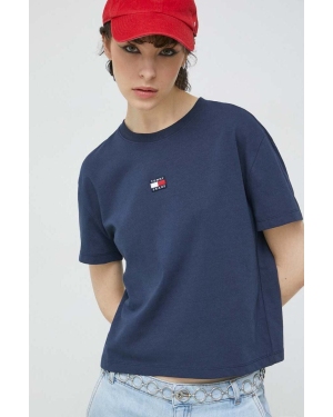 Tommy Jeans t-shirt damski kolor granatowy DW0DW15640