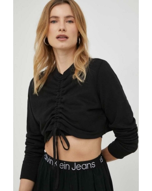 Calvin Klein Jeans bluza damska kolor czarny gładka