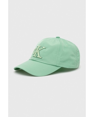Calvin Klein Jeans czapka z daszkiem kolor zielony z aplikacją