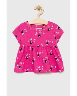 GAP t-shirt bawełniany dziecięcy x Disney kolor różowy