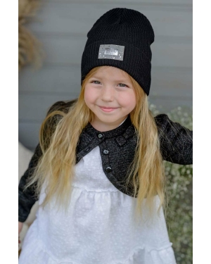 Jamiks czapka bawełniana dziecięca kolor czarny bawełniana
