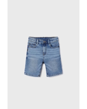 Mayoral szorty jeansowe dziecięce kolor niebieski regulowana talia