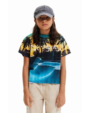 Desigual t-shirt bawełniany dziecięcy z nadrukiem