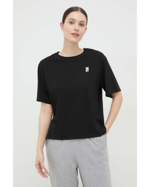 Dkny t-shirt piżamowy kolor czarny