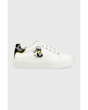 Karl Lagerfeld sneakersy skórzane x Disney kolor biały KL96223D