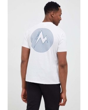 Marmot t-shirt męski kolor biały z nadrukiem