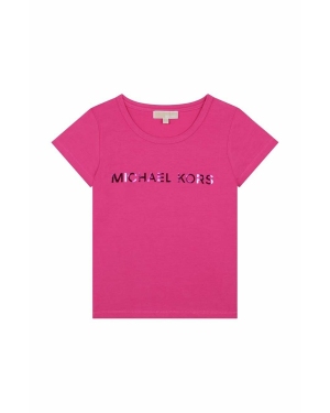 Michael Kors t-shirt dziecięcy kolor fioletowy