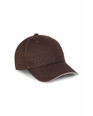 Michael Kors czapka bawełniana dziecięca kolor brązowy wzorzysta