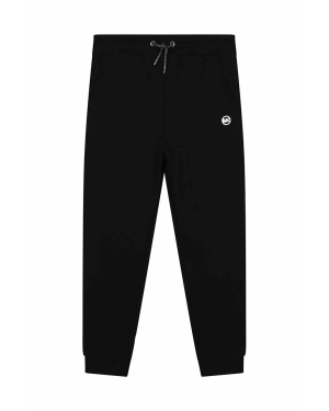 Michael Kors spodnie dresowe bawełniane dziecięce kolor czarny gładkie