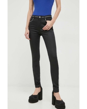 Morgan spodnie damskie kolor czarny dopasowane high waist