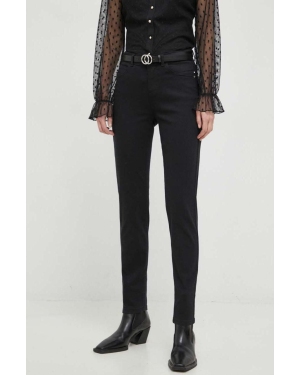 Morgan spodnie damskie kolor czarny proste high waist