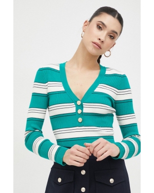 Morgan sweter damski kolor zielony lekki