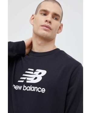 New Balance bluza męska kolor czarny wzorzysta MT31538BK-8BK