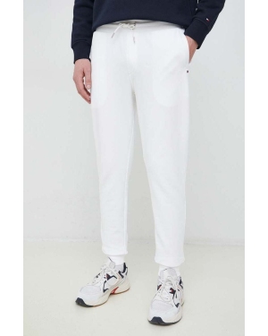 Tommy Hilfiger spodnie dresowe kolor biały gładkie