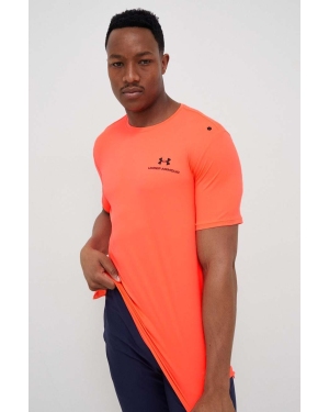 Under Armour t-shirt treningowy Rush Energy kolor pomarańczowy gładki 1366138-001