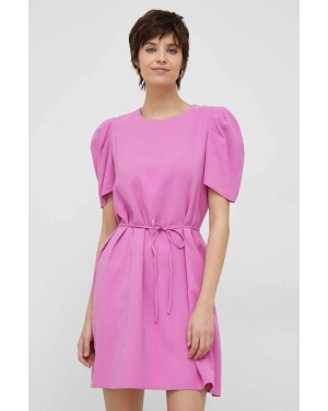 United Colors of Benetton sukienka kolor różowy mini prosta