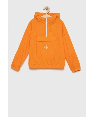 Calvin Klein Jeans kurtka dziecięca kolor pomarańczowy