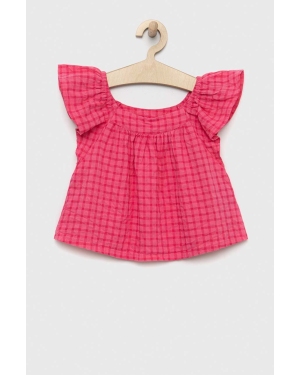 GAP bluzka dziecięca kolor różowy wzorzysta