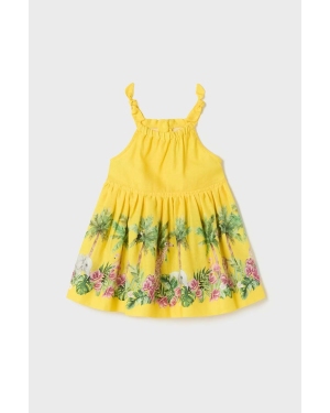 Mayoral sukienka niemowlęca kolor żółty mini rozkloszowana