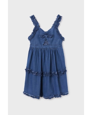 Mayoral sukienka dziecięca kolor niebieski mini prosta