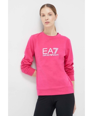 EA7 Emporio Armani bluza damska kolor fioletowy z nadrukiem