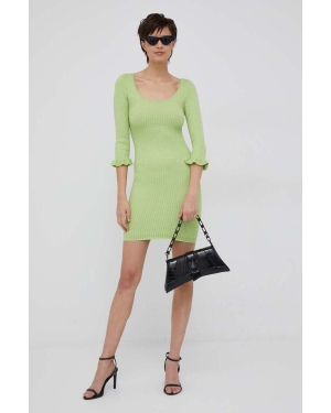XT Studio sukienka kolor zielony mini dopasowana