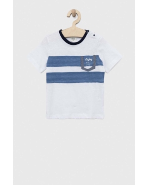 Birba&Trybeyond t-shirt bawełniany niemowlęcy kolor niebieski wzorzysty