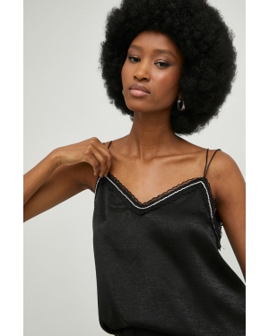 Answear Lab bluzka X kolekcja limitowana SISTERHOOD damska kolor czarny z aplikacją