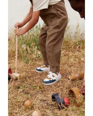 Liewood sneakersy skórzane dziecięce kolor granatowy