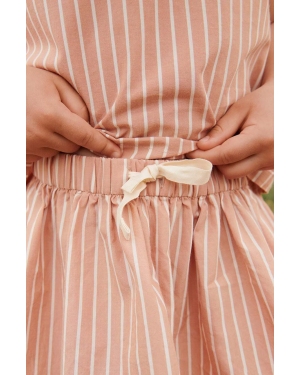 Liewood spódnica bawełniana dziecięca kolor beżowy mini rozkloszowana