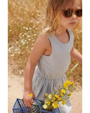 Liewood sukienka bawełniana dziecięca kolor beżowy mini rozkloszowana