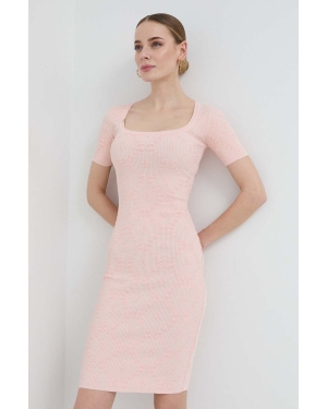 Elisabetta Franchi sukienka kolor różowy mini dopasowana