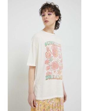 Billabong t-shirt damski kolor beżowy