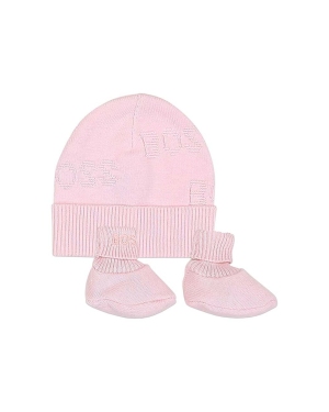 BOSS komplet bawełniany niemowlęcy kolor różowy