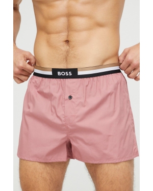 BOSS bokserki bawełniane 2-pack kolor różowy