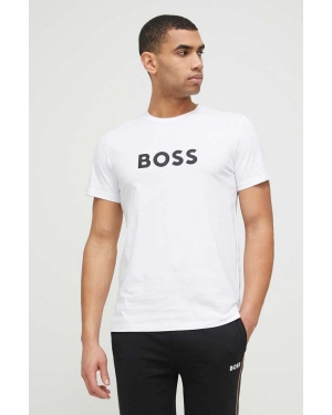 BOSS t-shirt plażowy kolor biały wzorzysty 50491706