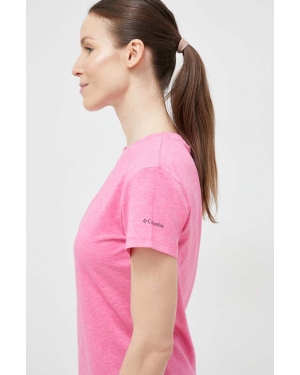 Columbia t-shirt sportowy Sun Trek kolor różowy