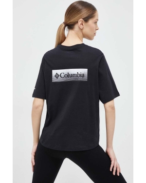 Columbia t-shirt North Cascades damski kolor czarny 1992085