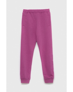 Fila spodnie dresowe dziecięce kolor fioletowy gładkie