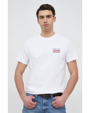 Guess t-shirt bawełniany kolor biały z nadrukiem