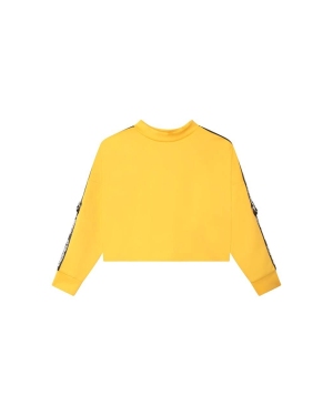 Karl Lagerfeld bluza dziecięca kolor żółty z aplikacją