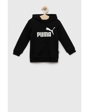 Puma bluza dziecięca ESS Logo Hoodie TR G kolor czarny z kapturem z nadrukiem