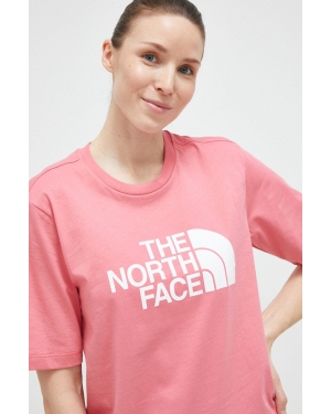 The North Face t-shirt bawełniany kolor różowy