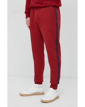 Tommy Hilfiger spodnie dresowe bawełniane męskie kolor czerwony z aplikacją