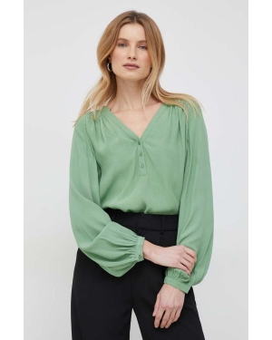 United Colors of Benetton bluzka damska kolor zielony gładka