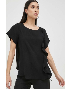 Armani Exchange bluzka damska kolor czarny gładka