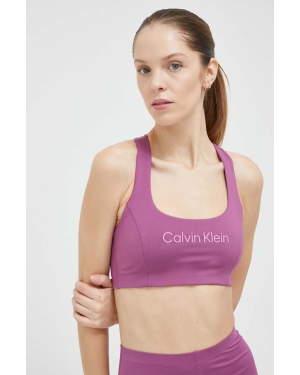 Calvin Klein Performance biustonosz sportowy Essentials kolor fioletowy